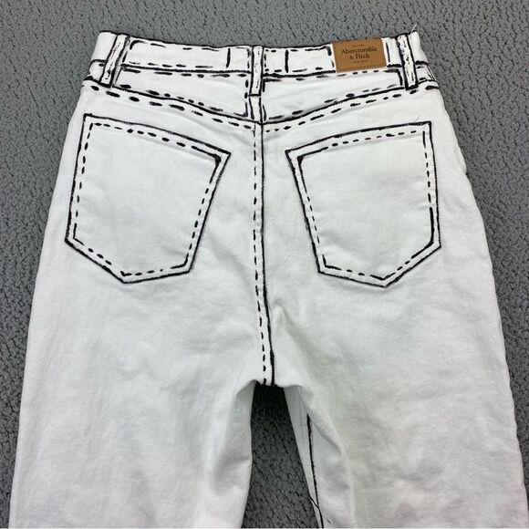 Abercrombie & Fitch Custom The Ankle Straight Ultra High Rise Jeans Size:30/10r - Picture 6 of 15